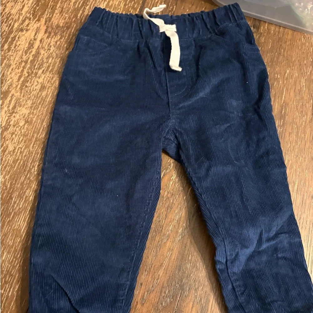 Carter's Navy Corduroy Pull-On Pants with Drawstring